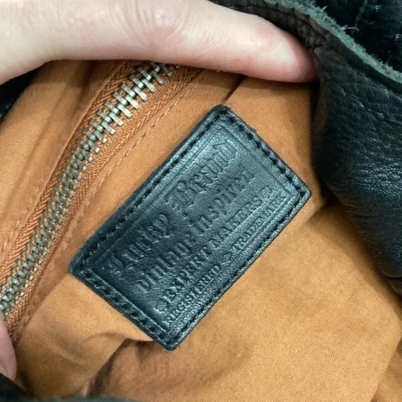 Lucky brand black leather hobo bag